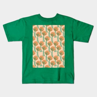 New Beginnings - Bronze & Green Pattern Kids T-Shirt